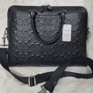 😘 NWT COACH SIGNATURE BUSINESS ATACHE COMPUTER WORK BUSINESS LAPTOP BAG